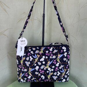 VERA BRADLEY DISNEY TINKER BELL LARGE HIPSTER BAG:NWT TINKER BELL'S FLIGHT